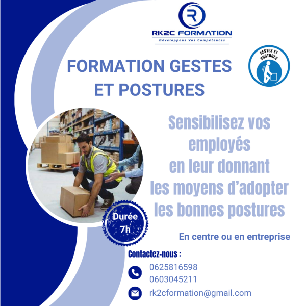 Formation gestes et postures proche à La Valette du Var (83)